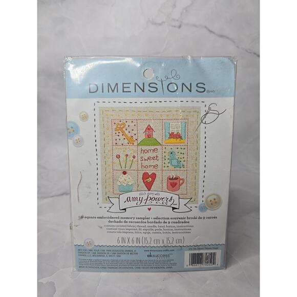 Dimensions Embroidered Memory Sampler Kit 9" Square - Picture 1 of 5